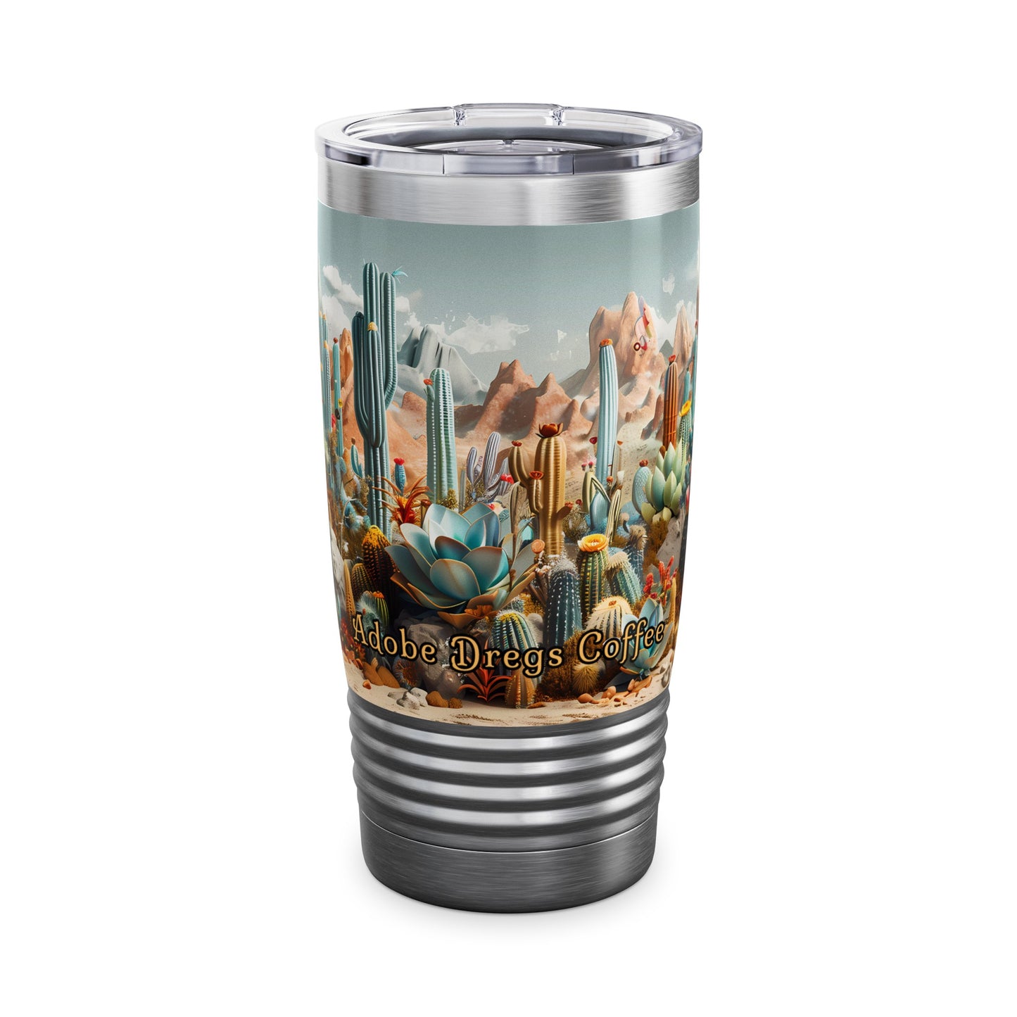 Desert Cacti from Adobe Dregs Coffee: Ringneck Tumbler, 20oz