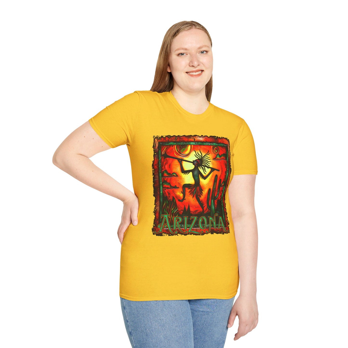 "The Hunter" Unisex Softstyle T-Shirt from Adobe Dregs Coffee Stash™