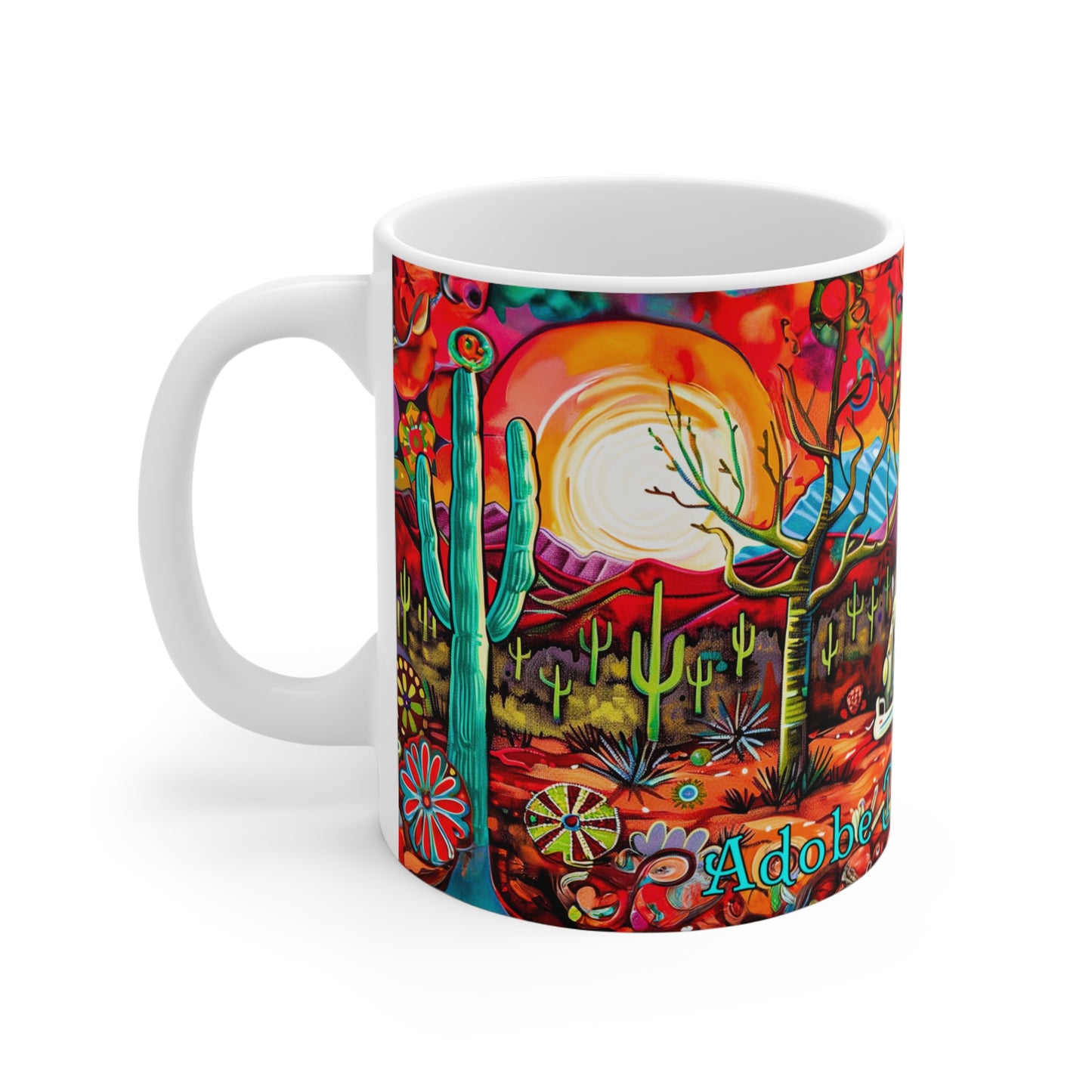 "Hippy Trips" 11oz Coffee Mug, from Adobe Dregs Coffee Stash™