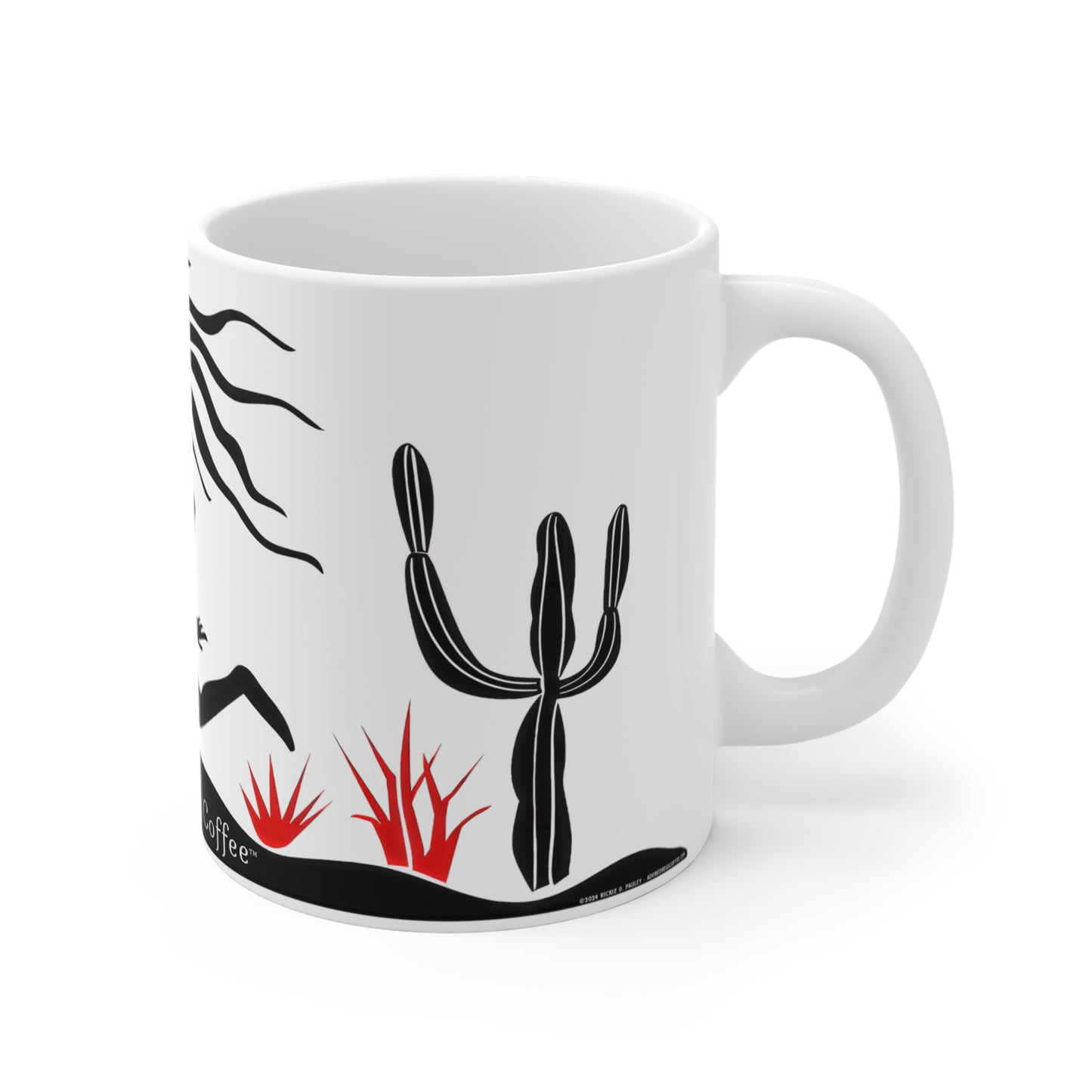 "Running Behind" 11oz Coffee Mug, from Adobe Dregs Coffee Stash™