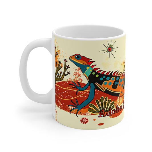 "Camoflizard" 11oz Coffee Mug, from Adobe Dregs Coffee Stash™