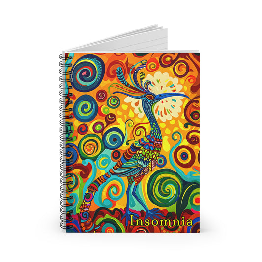 "Insomnia" A Journal & Spiral Notebook - Ruled Line From Adobe Dregs Coffee Stash™