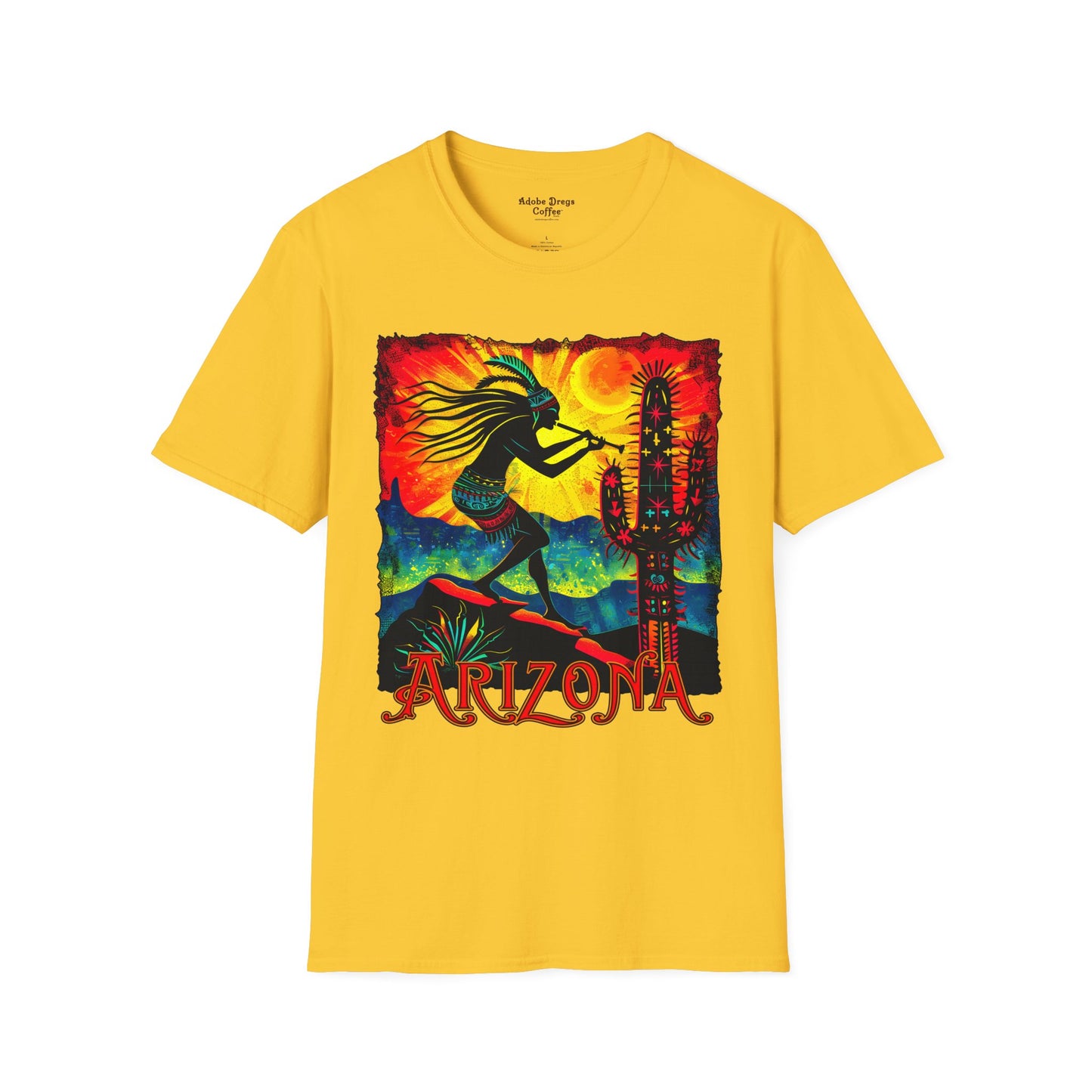 "Sunset Anthem" Unisex Softstyle T-Shirt from Adobe Dregs Coffee Stash™