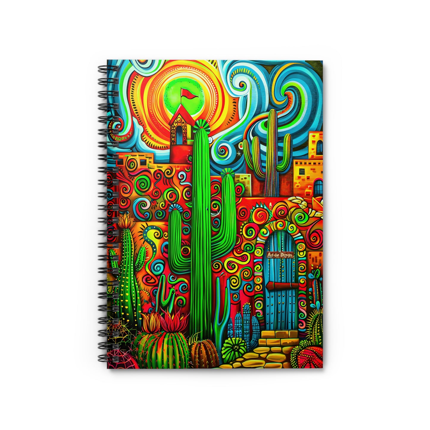 "Old Town, Arizona" A Journal & Spiral Notebook - Ruled Line From Adobe Dregs Coffee Stash™