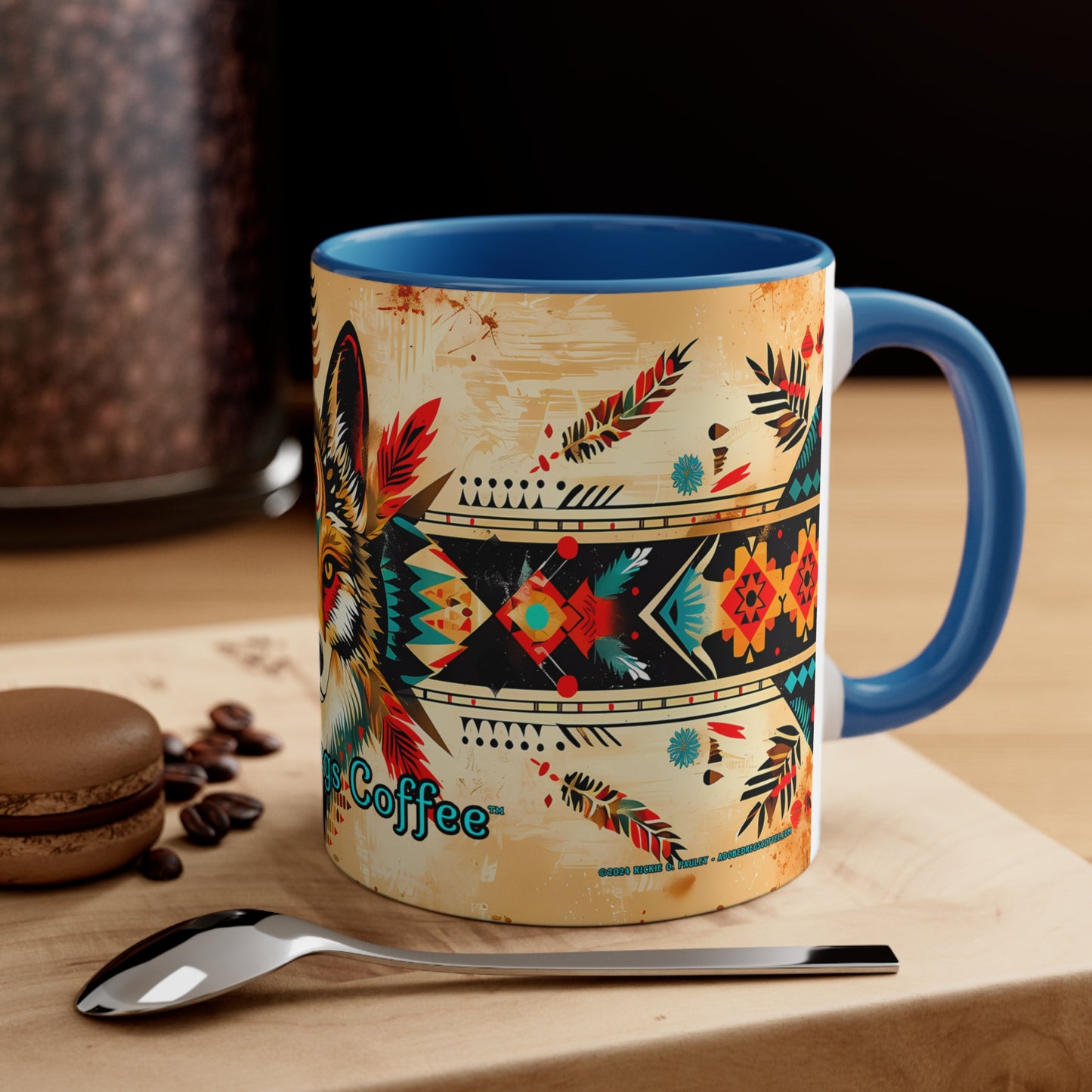 Song of the Wolf Accent Coffee Mug, 11oz from Adobe Dregs Coffee