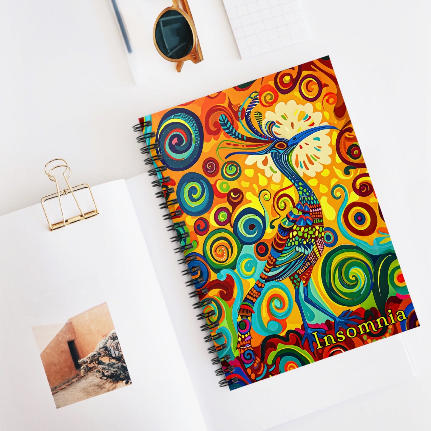 "Insomnia" A Journal & Spiral Notebook - Ruled Line From Adobe Dregs Coffee Stash™