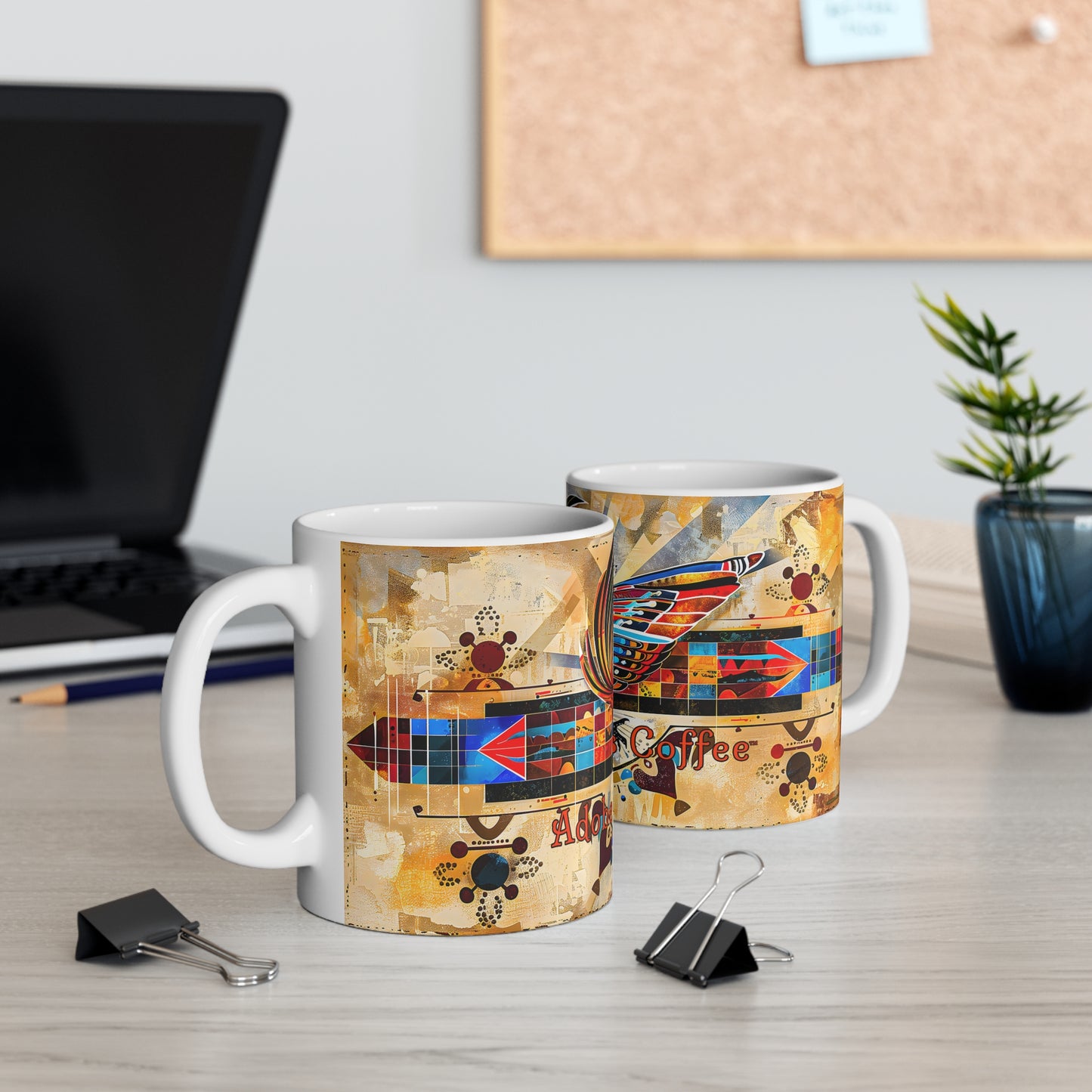 "Pirouette" 11oz Coffee Mug, from Adobe Dregs Coffee Stash™