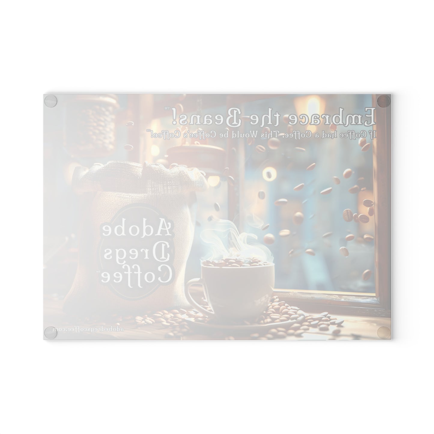 Glass Cutting Board from Adobe Dregs Coffee™ (Available in 2 sizes)