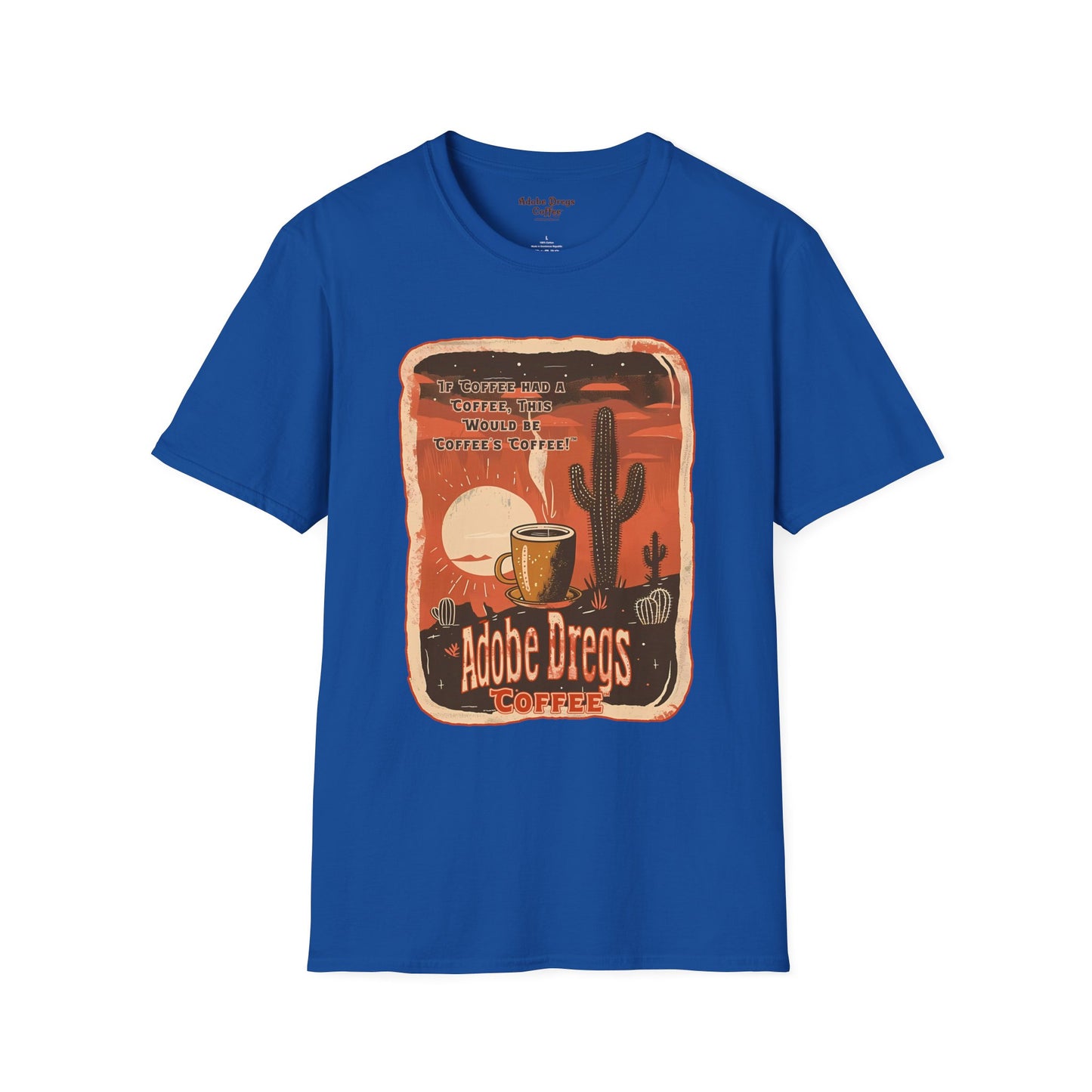 "Late Night Sips" Unisex Softstyle T-Shirt from Adobe Dregs Coffee Stash™