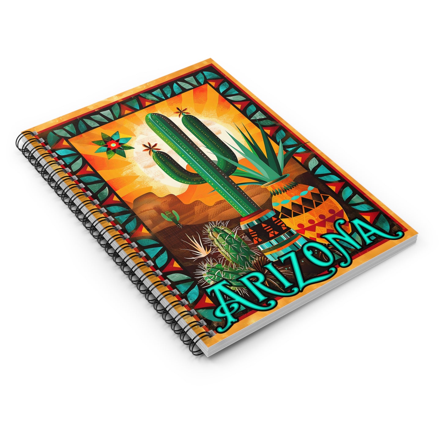 "Arizona Bound" A Journal & Spiral Notebook - Ruled Line From Adobe Dregs Coffee Stash™