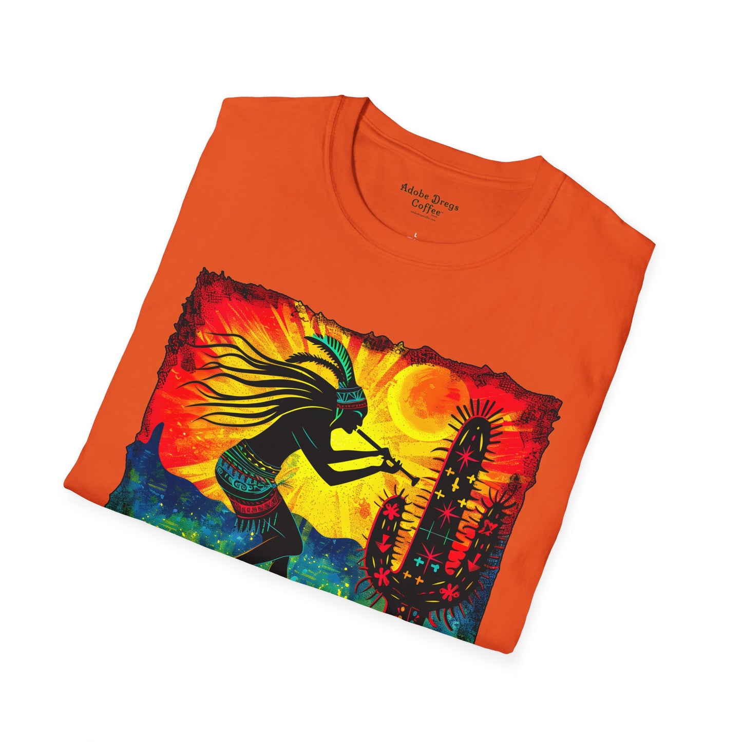 "Sunset Anthem" Unisex Softstyle T-Shirt from Adobe Dregs Coffee Stash™