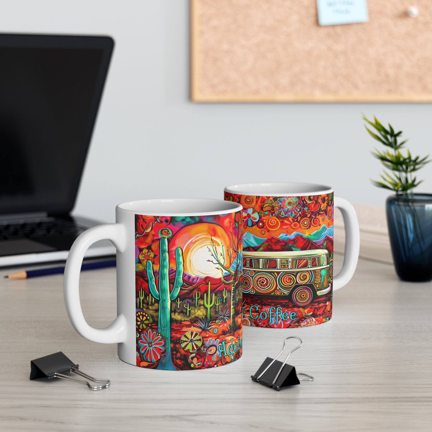 "Hippy Trips" 11oz Coffee Mug, from Adobe Dregs Coffee Stash™