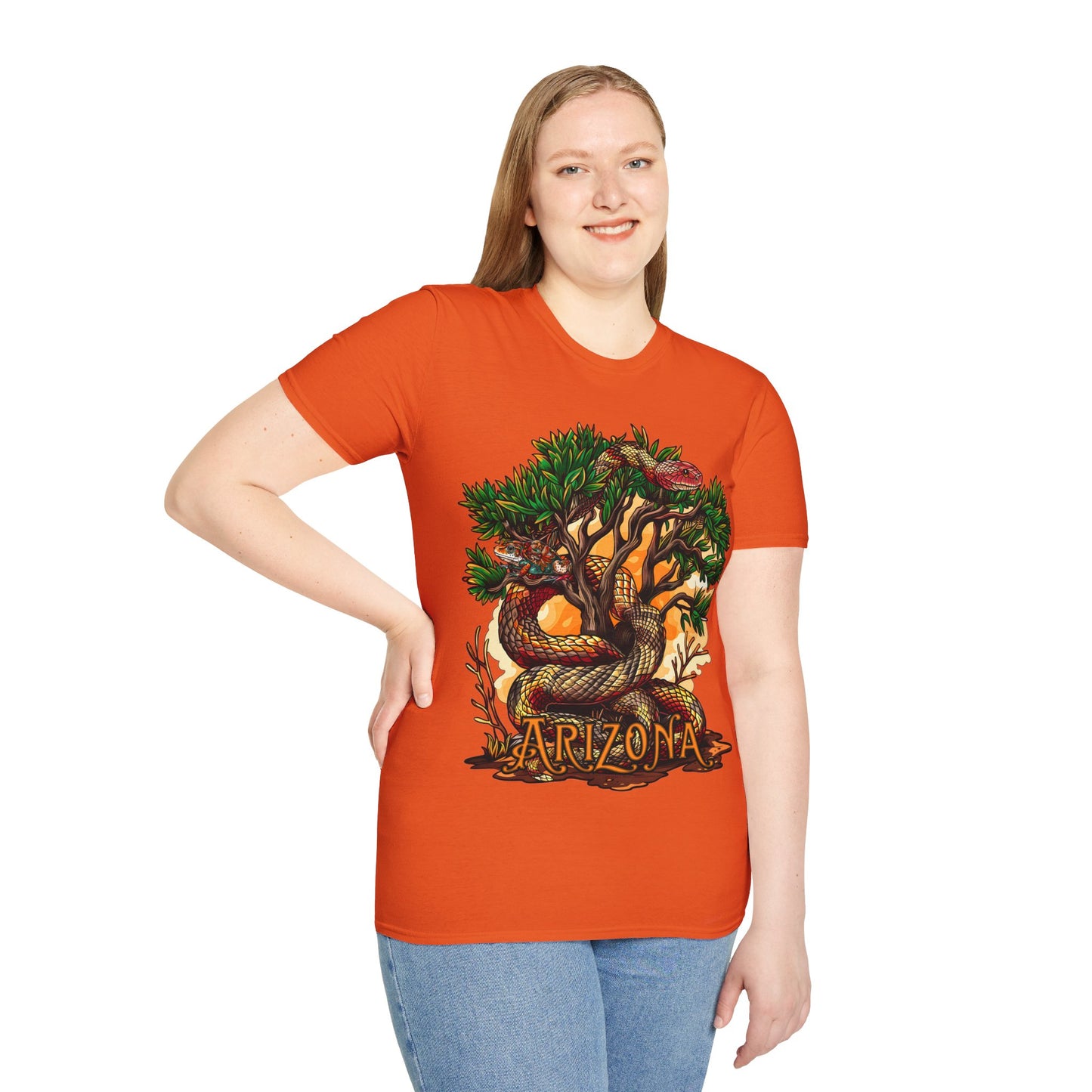 "Detached Disguise" Unisex Softstyle T-Shirt from Adobe Dregs Coffee Stash™