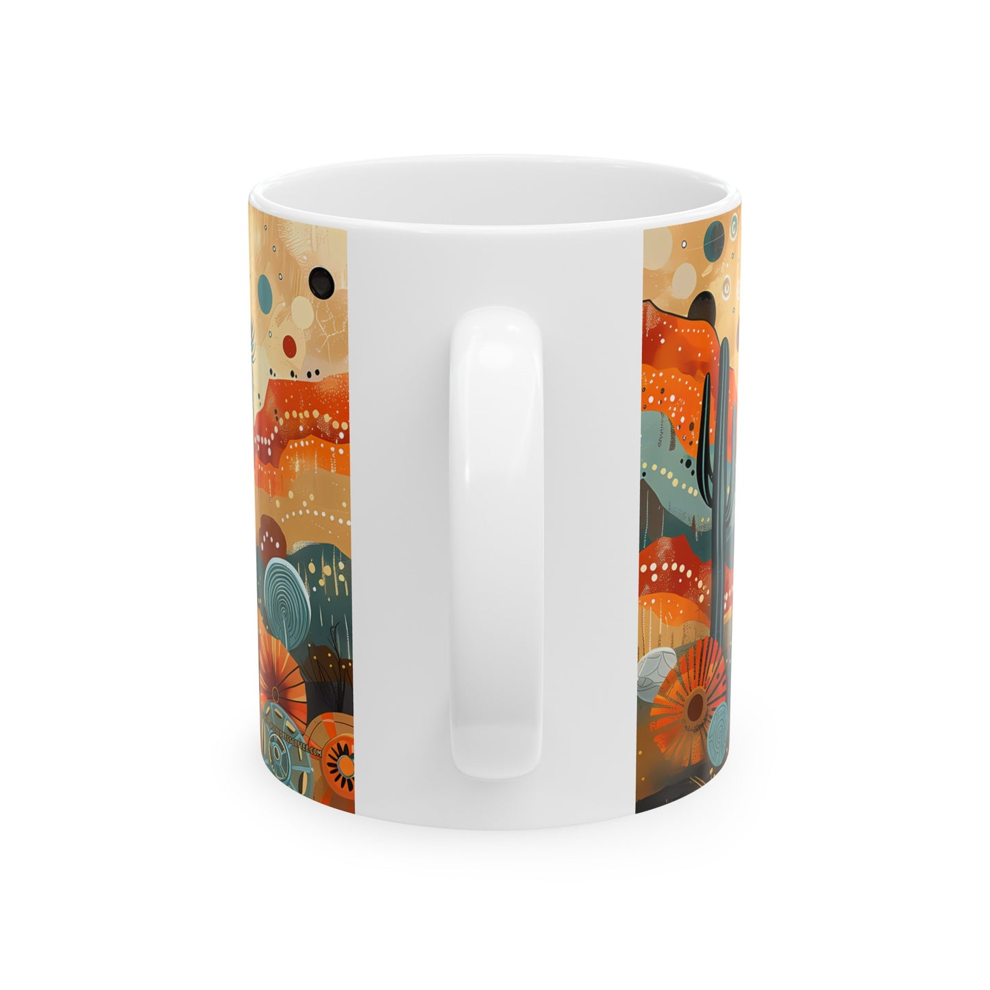 Desert Roadrunner: Adobe Dregs Coffee Ceramic Mug, 11oz.