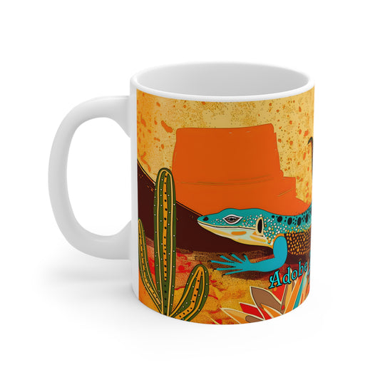 "Itza Lizard" 11oz Coffee Mug, from Adobe Dregs Coffee Stash™