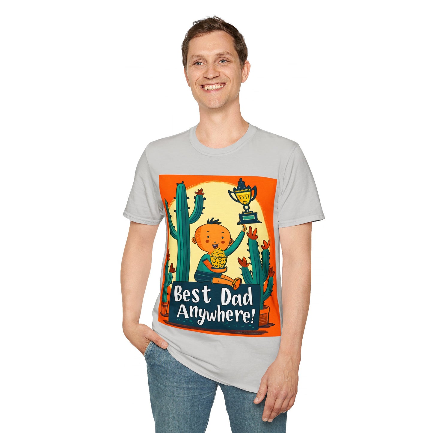 "Best Dad Anywhere!" Unisex Softstyle T-Shirt from Adobe Dregs Coffee Stash™