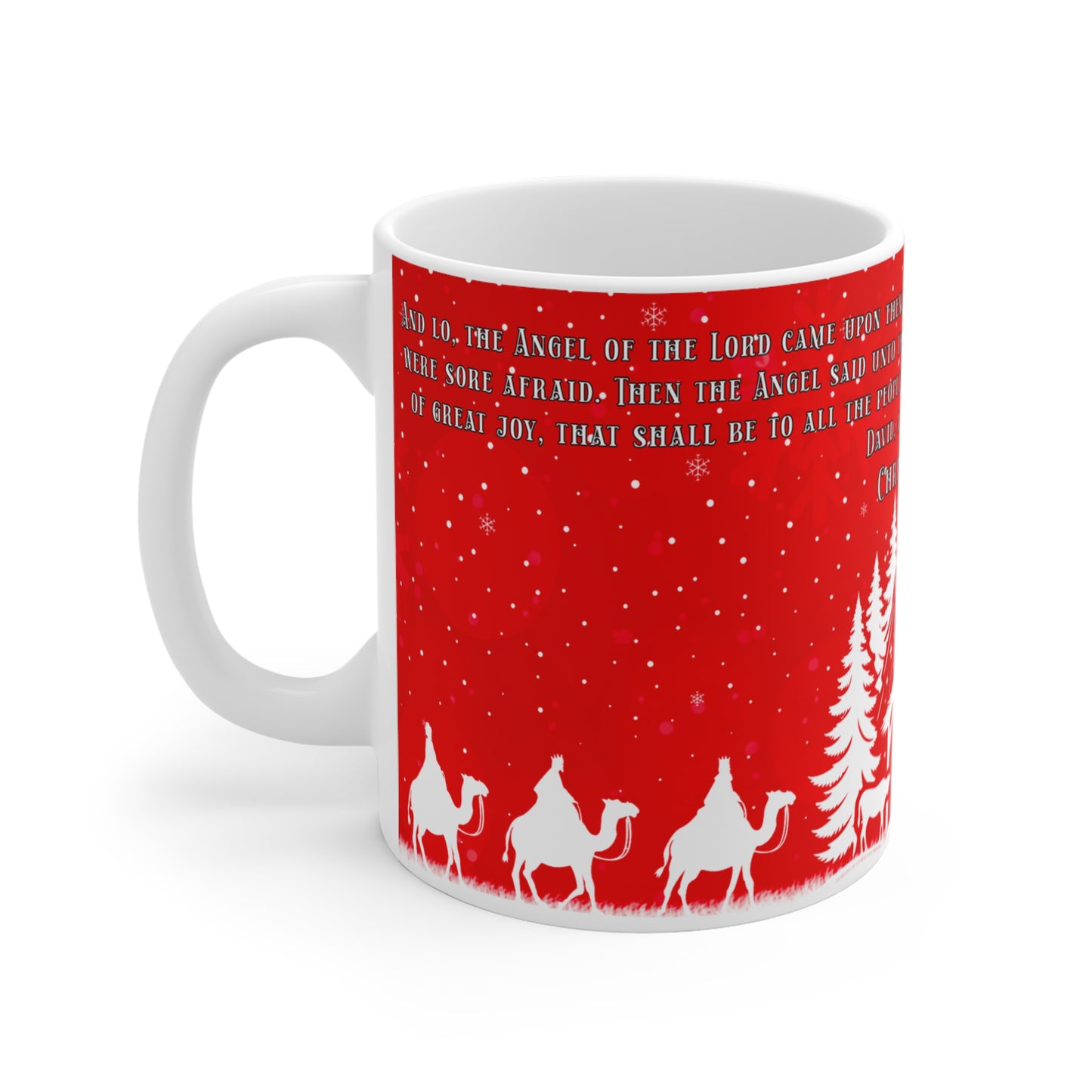 "A Child is Born" 11oz Coffee Mug, Christian Christmas Mug from Adobe Dregs Coffee Stash™