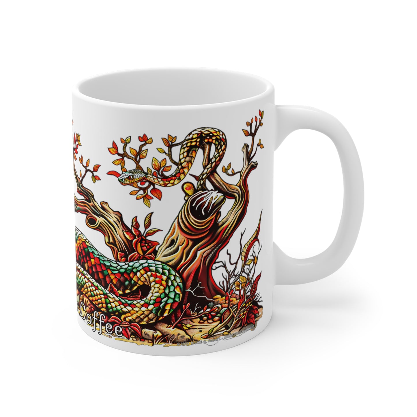 "Rattler's Refuge" 11oz Coffee Mug, from Adobe Dregs Coffee Stash™