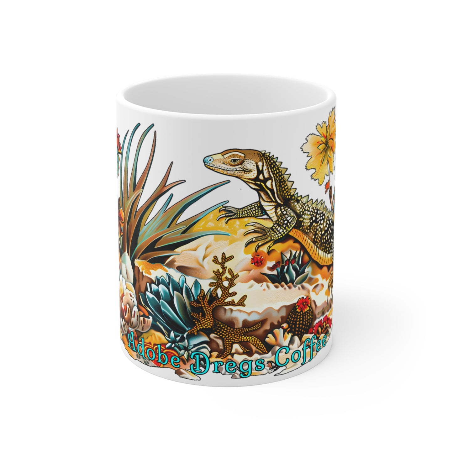 "Lizardlicious" 11oz Coffee Mug, from Adobe Dregs Coffee Stash™