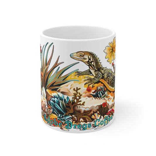 "Lizardlicious" 11oz Coffee Mug, from Adobe Dregs Coffee Stash™