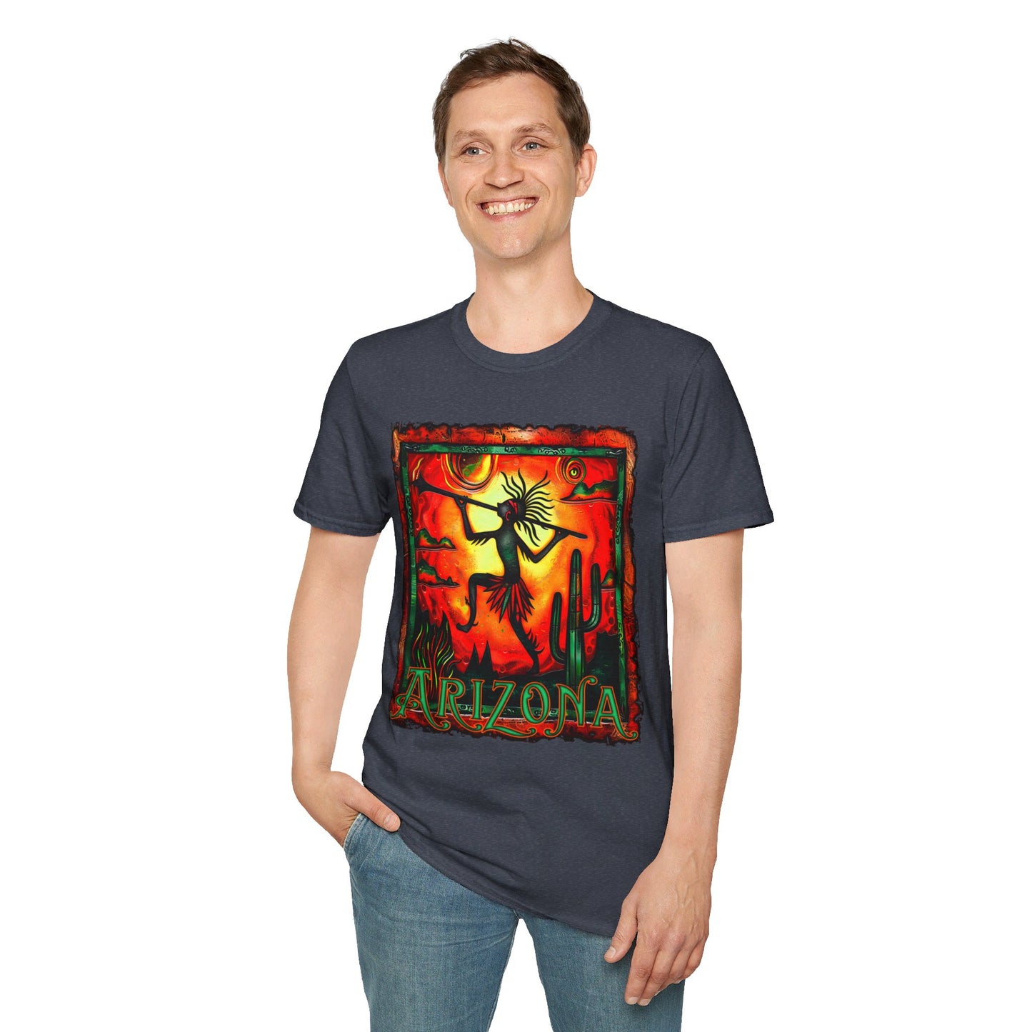 "The Hunter" Unisex Softstyle T-Shirt from Adobe Dregs Coffee Stash™