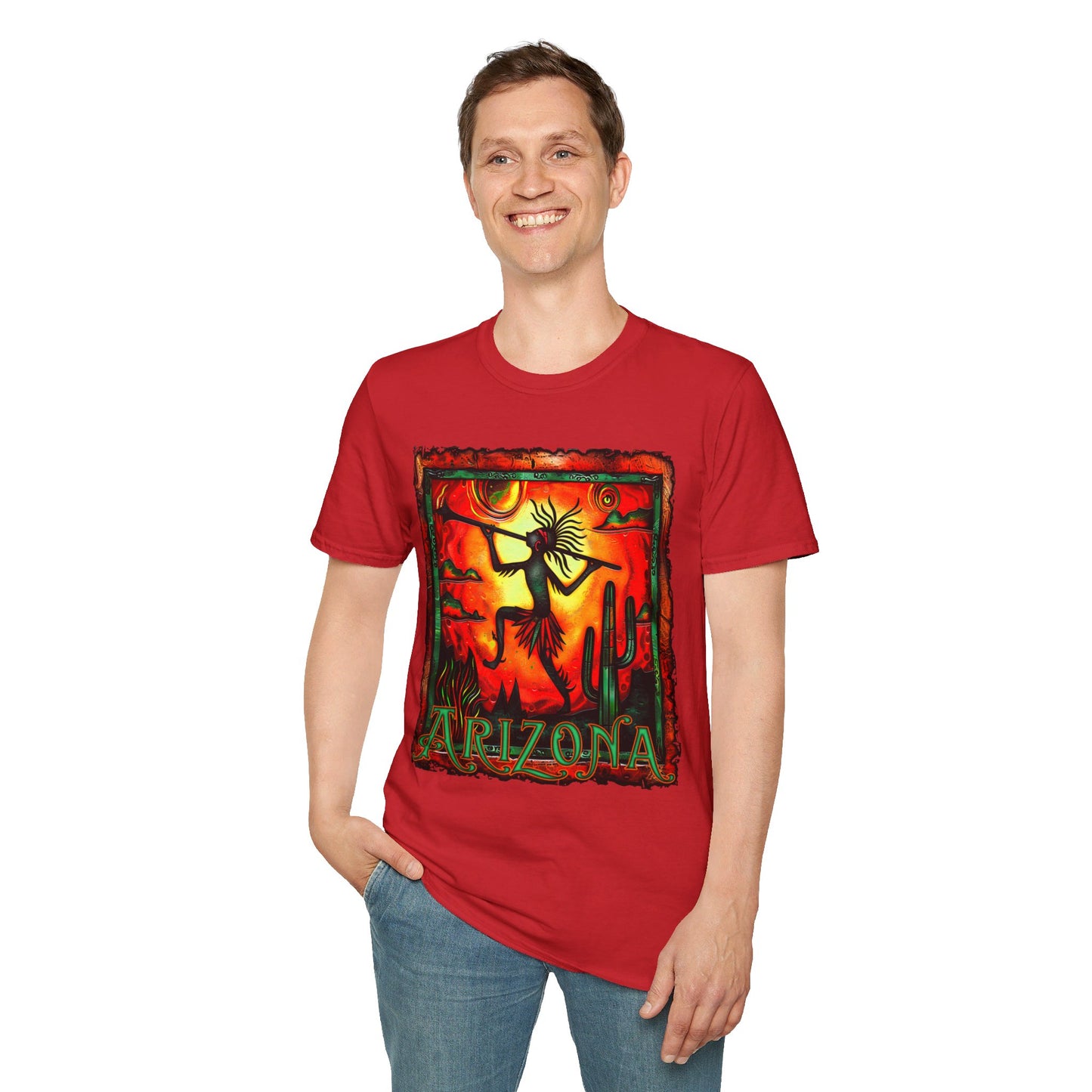 "The Hunter" Unisex Softstyle T-Shirt from Adobe Dregs Coffee Stash™