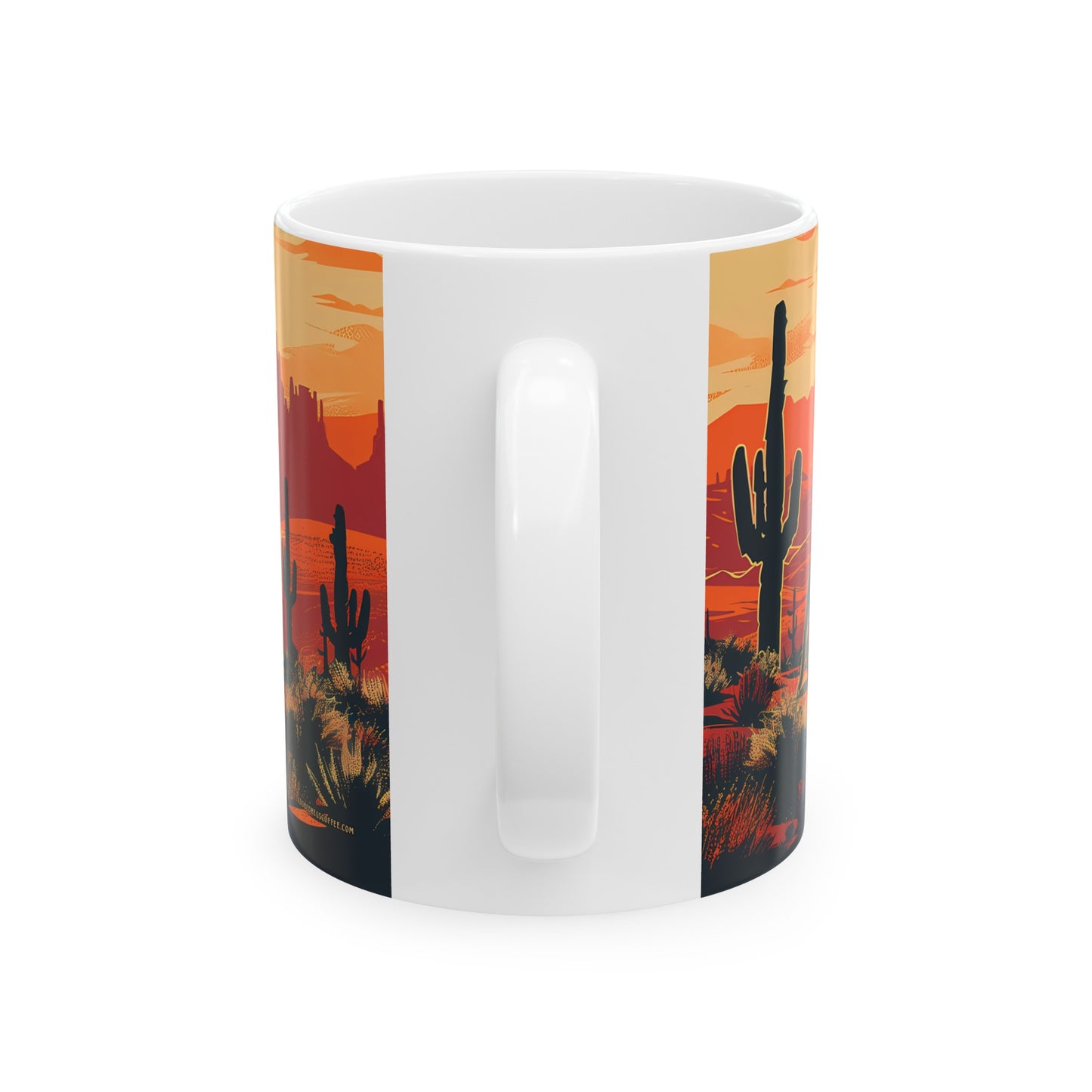 Coyote Desert: Adobe Dregs Coffee Ceramic Mug, 11oz