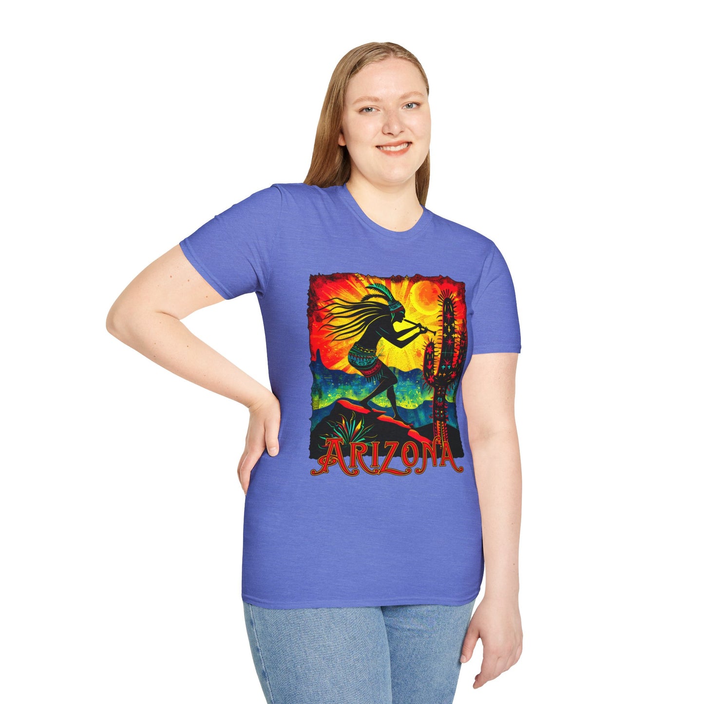 "Sunset Anthem" Unisex Softstyle T-Shirt from Adobe Dregs Coffee Stash™