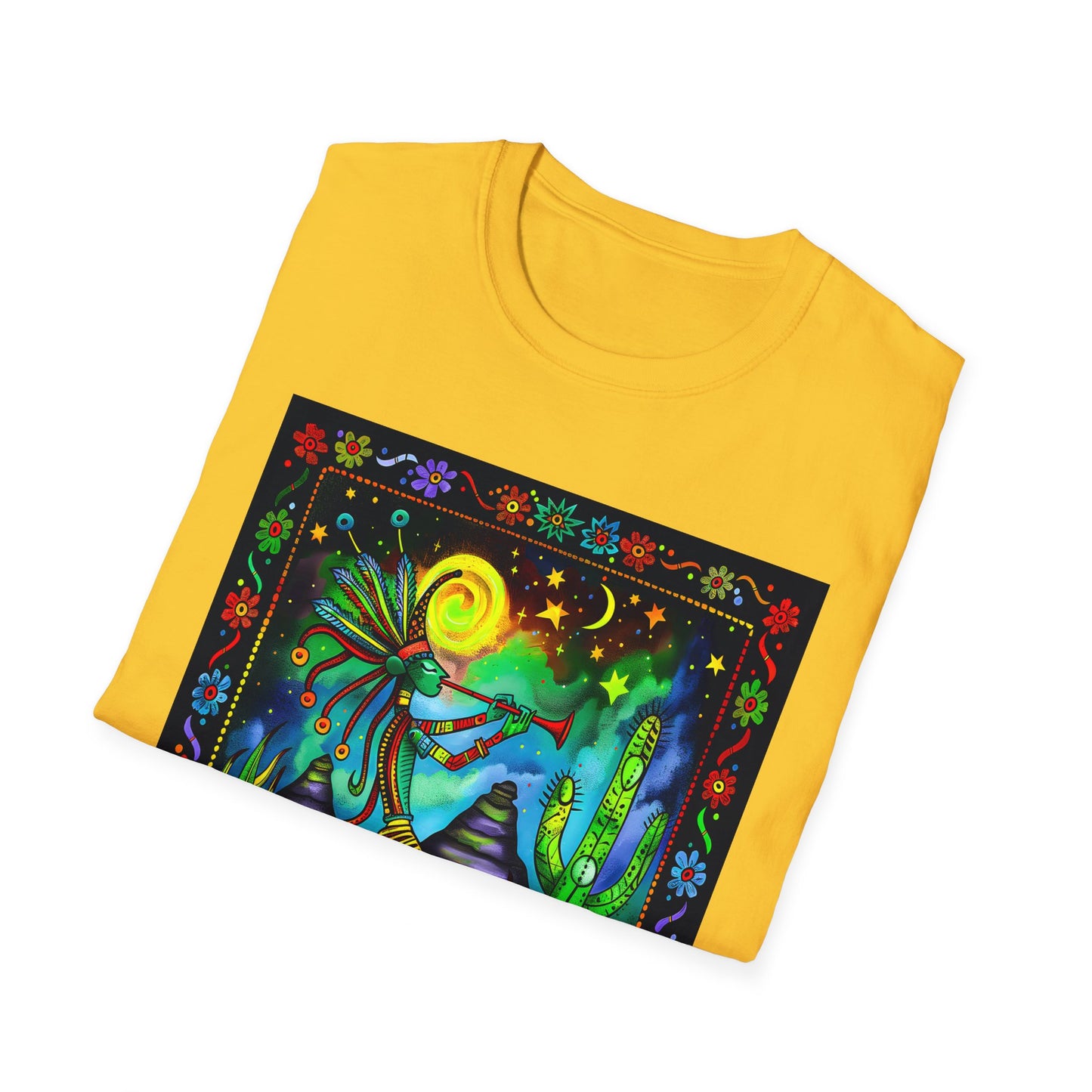 "Saguaro Serenade" Unisex Softstyle T-Shirt from Adobe Dregs Coffee Stash™