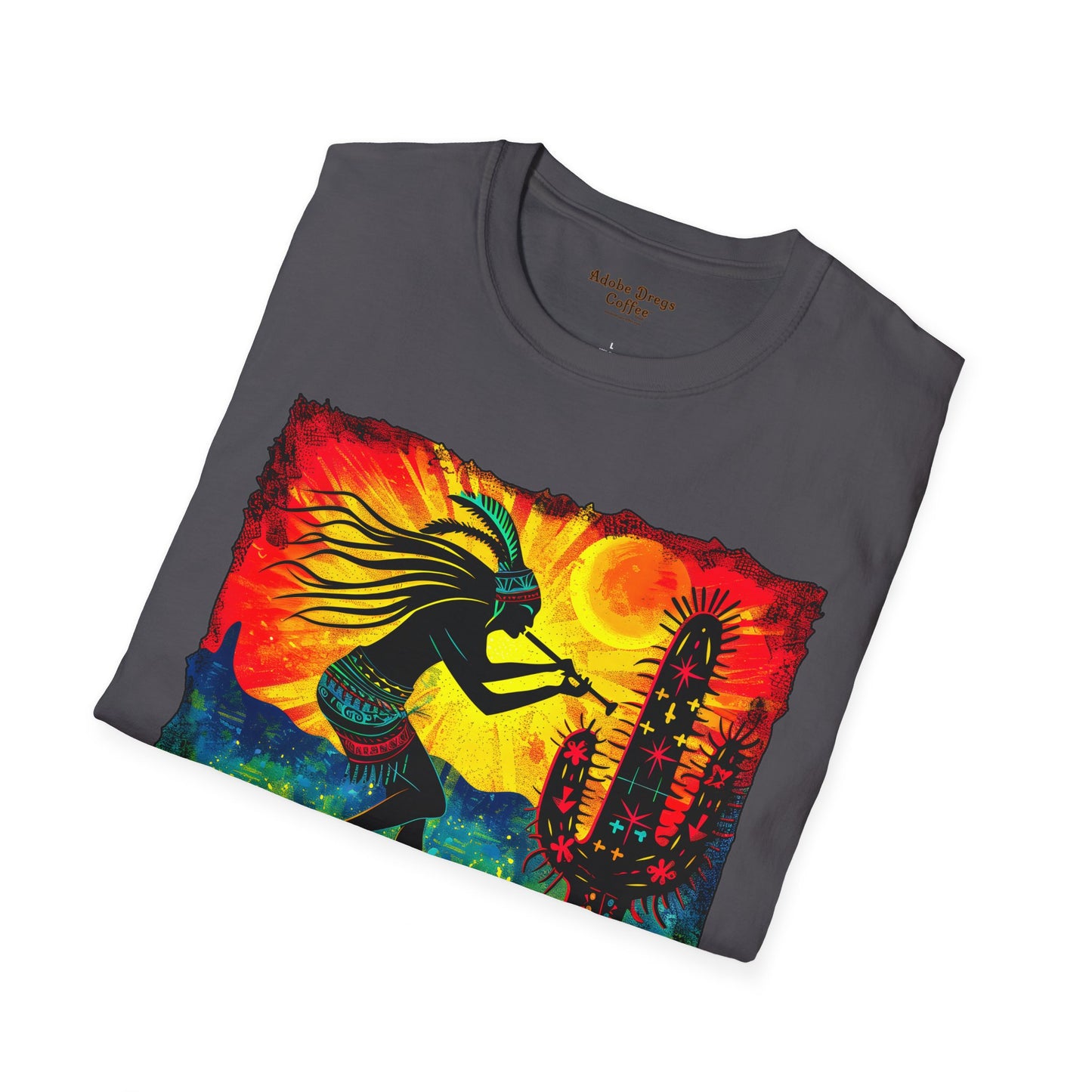 "Sunset Anthem" Unisex Softstyle T-Shirt from Adobe Dregs Coffee Stash™