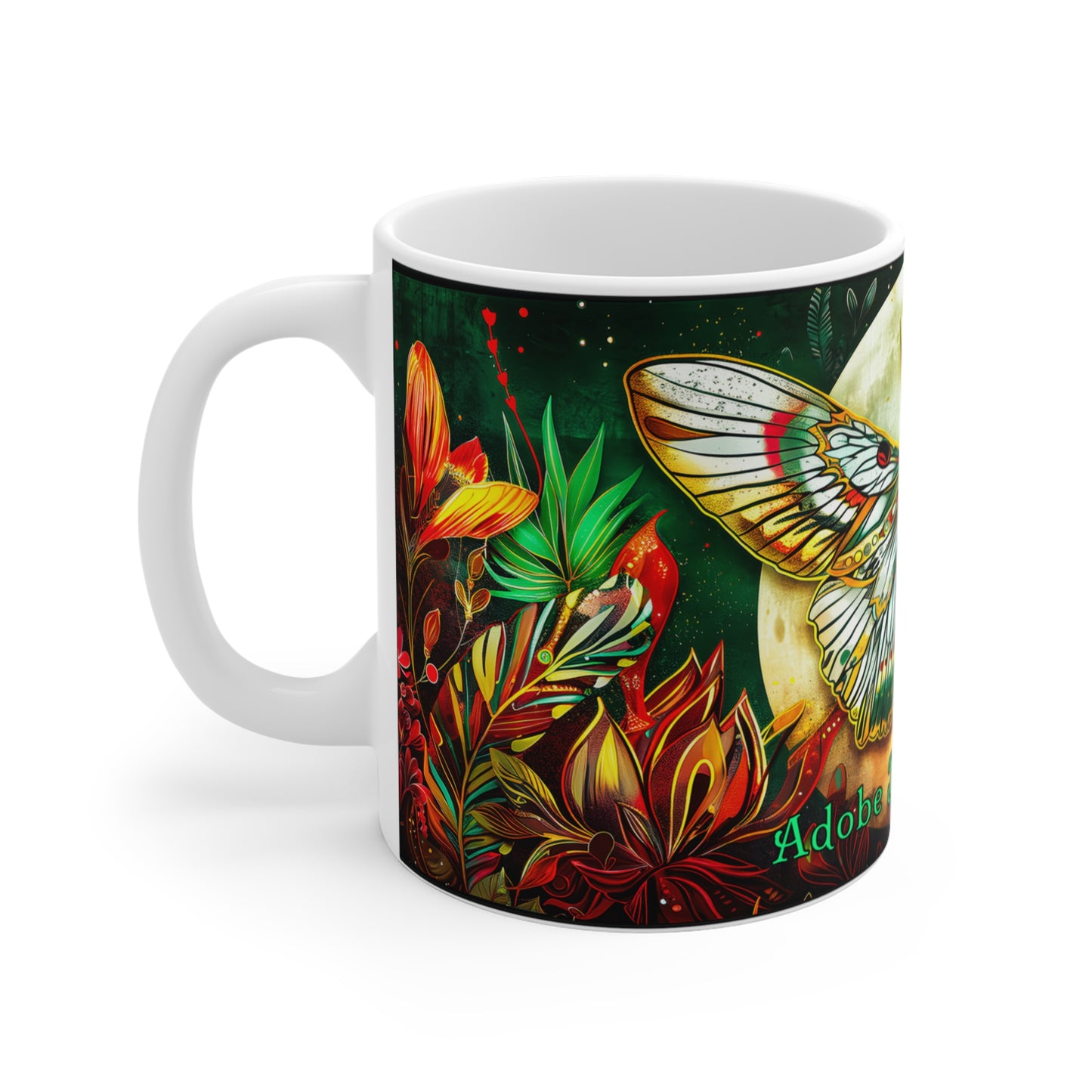 "Moth of the Desert Moon" 11oz Coffee Mug, from Adobe Dregs Coffee Stash™