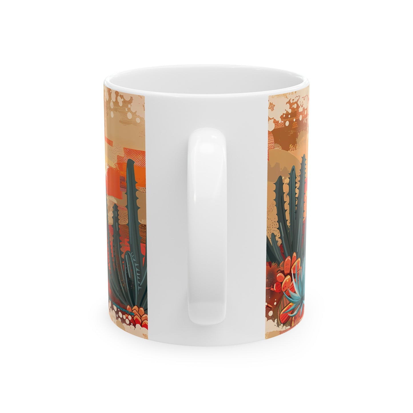 Roadrunner Show-Off: Adobe Dregs Coffee Ceramic Mug, 11oz