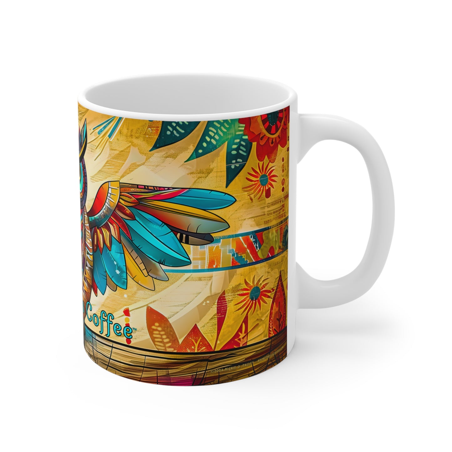 "Owlpaccino" 11oz Coffee Mug, from Adobe Dregs Coffee Stash™