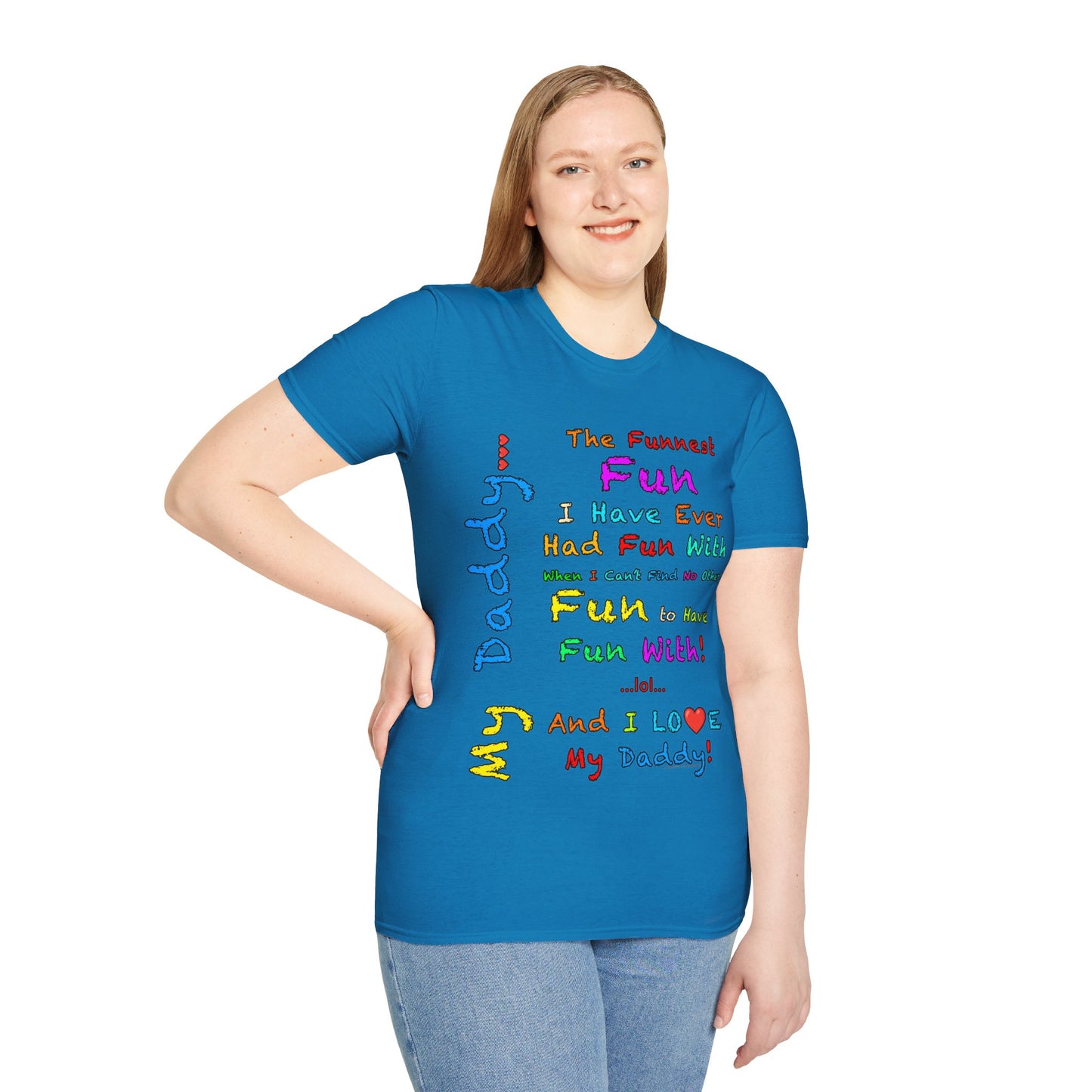 "The Funnest Dad!" Unisex Softstyle T-Shirt from Adobe Dregs Coffee Stash™