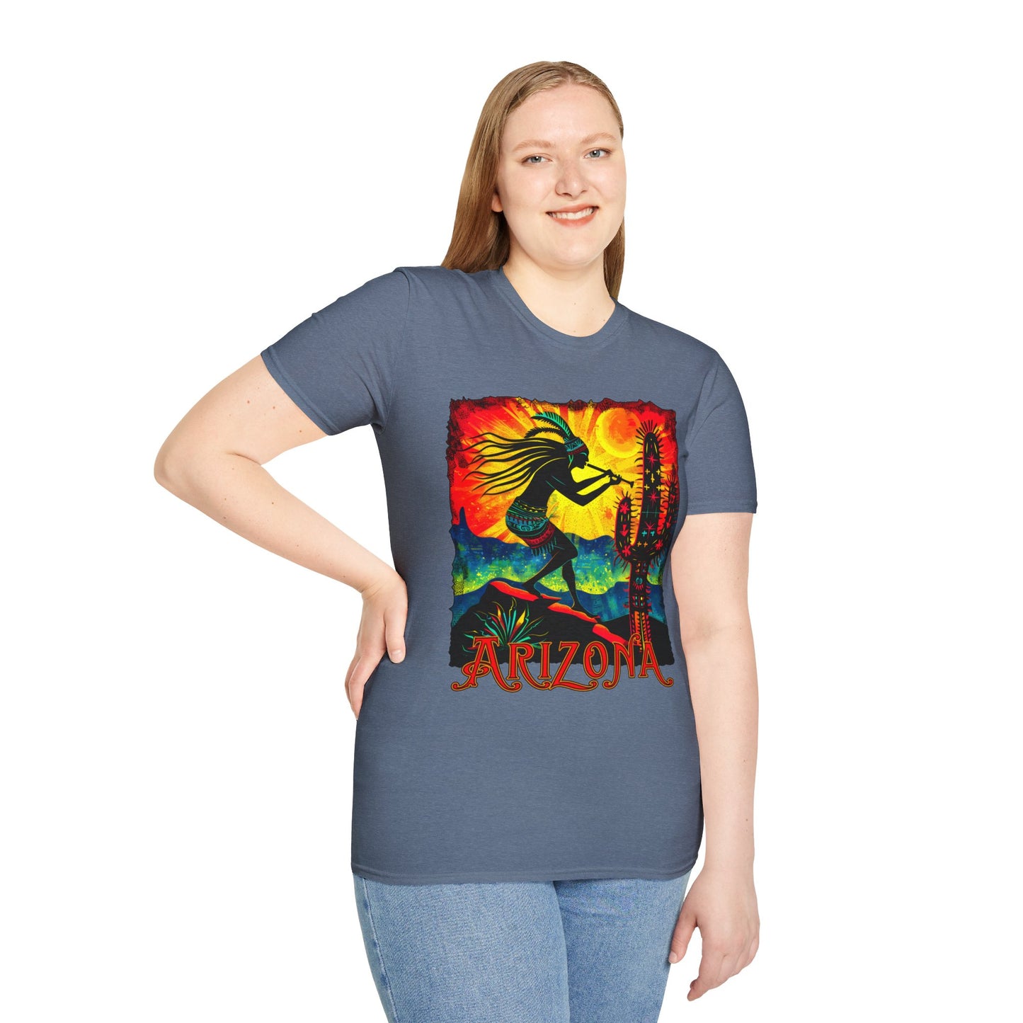 "Sunset Anthem" Unisex Softstyle T-Shirt from Adobe Dregs Coffee Stash™