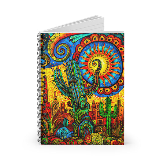 "CactOctopus" A Journal & Spiral Notebook - Ruled Line From Adobe Dregs Coffee Stash™