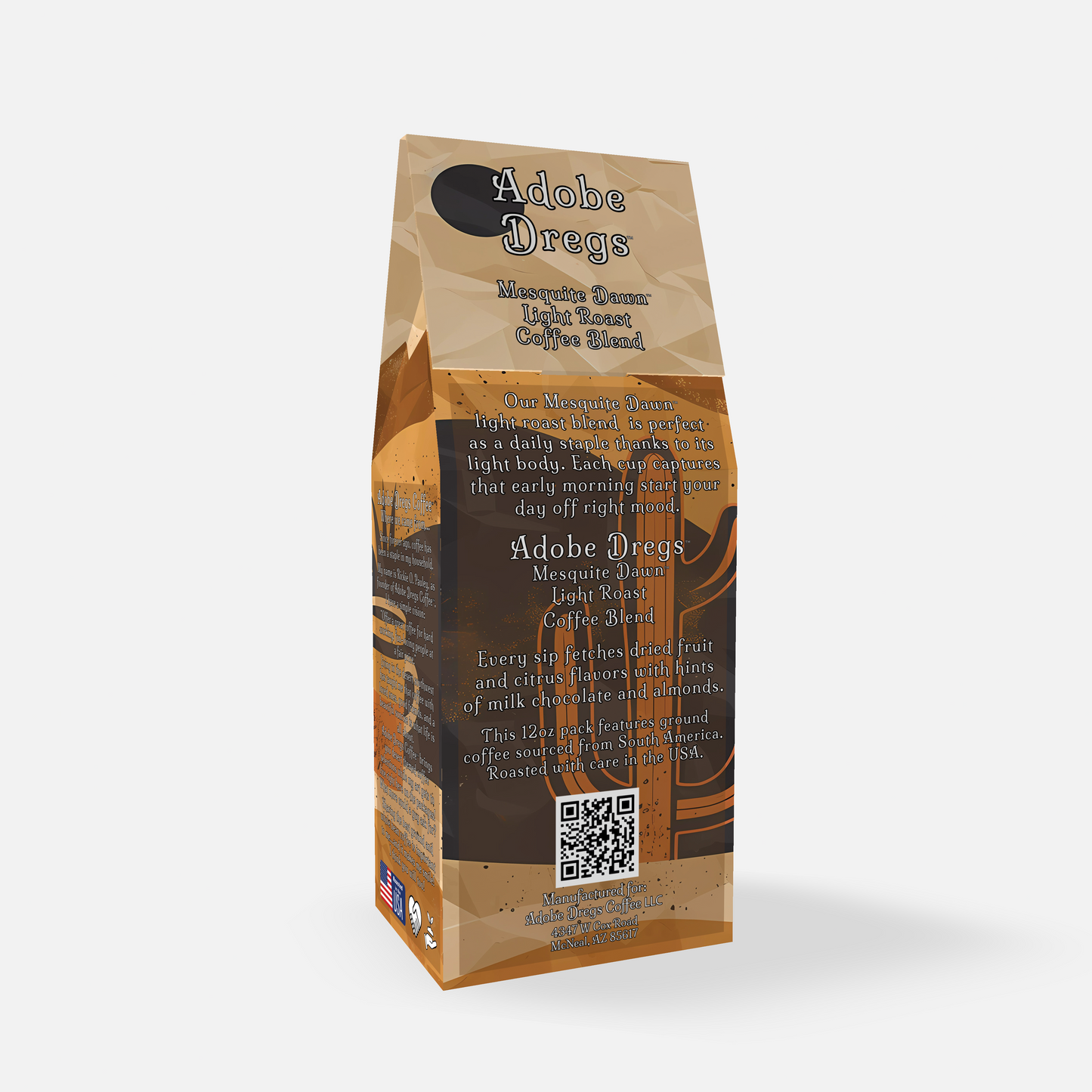 Adobe Dregs™ Mesquite Dawn™ Ground Coffee Blend (Light Roast)