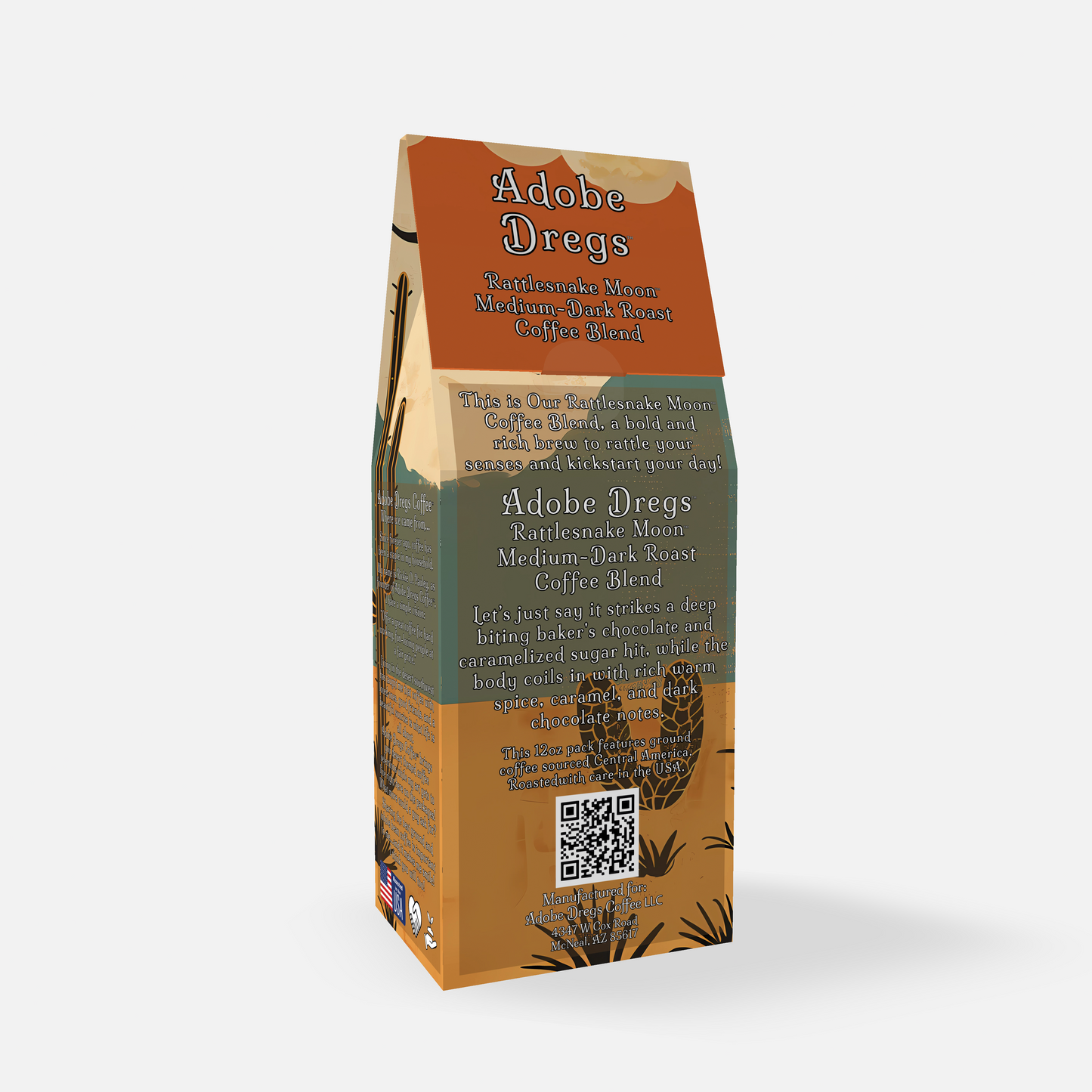 Adobe Dregs™ Rattlesnake Moon™ Ground Coffee Blend (Medium-Dark Roast)