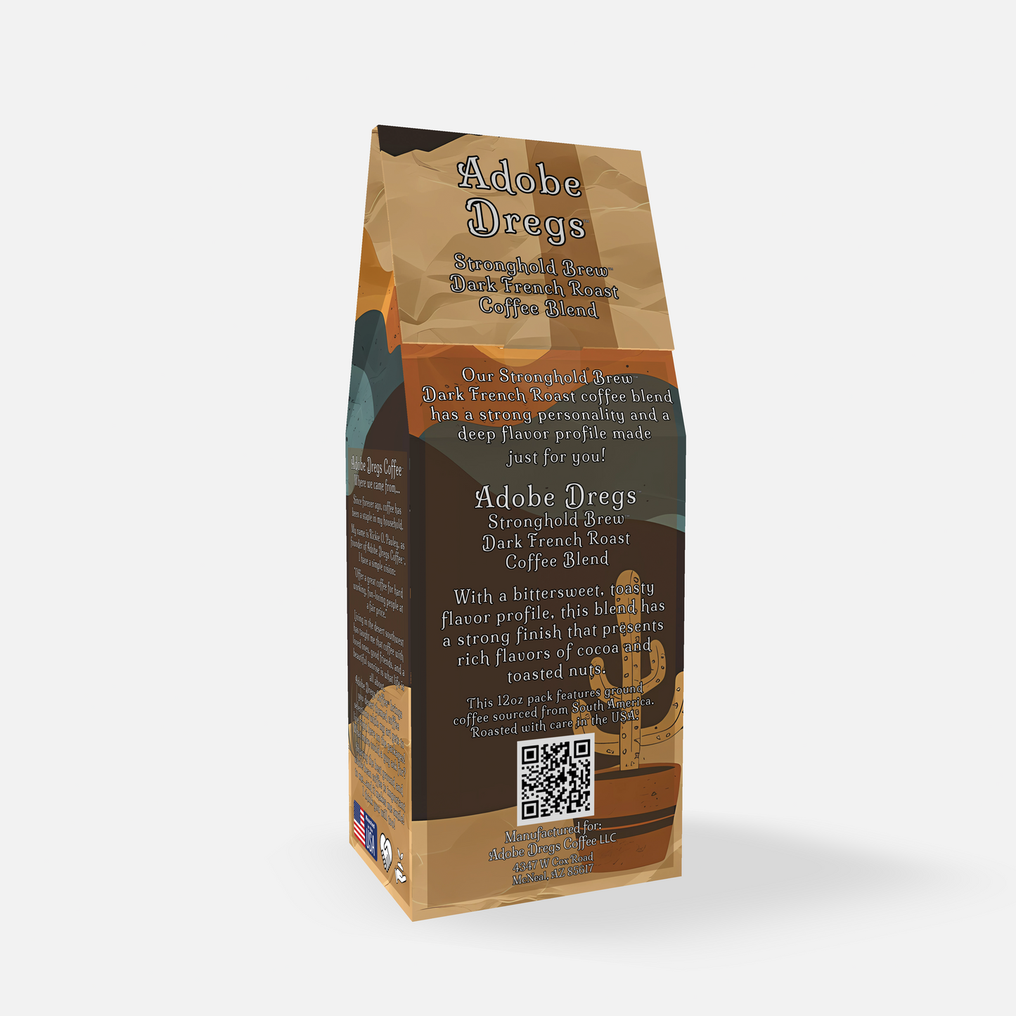 Adobe Dregs™ Stronghold Brew™ Ground Coffee Blend (Dark French Roast)