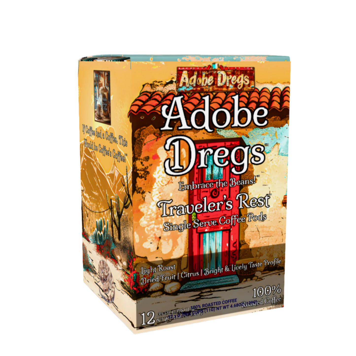 Adobe Dregs™ Coffee Traveler's Rest™ Single Serve Coffee PODS Light Roast 12 Count