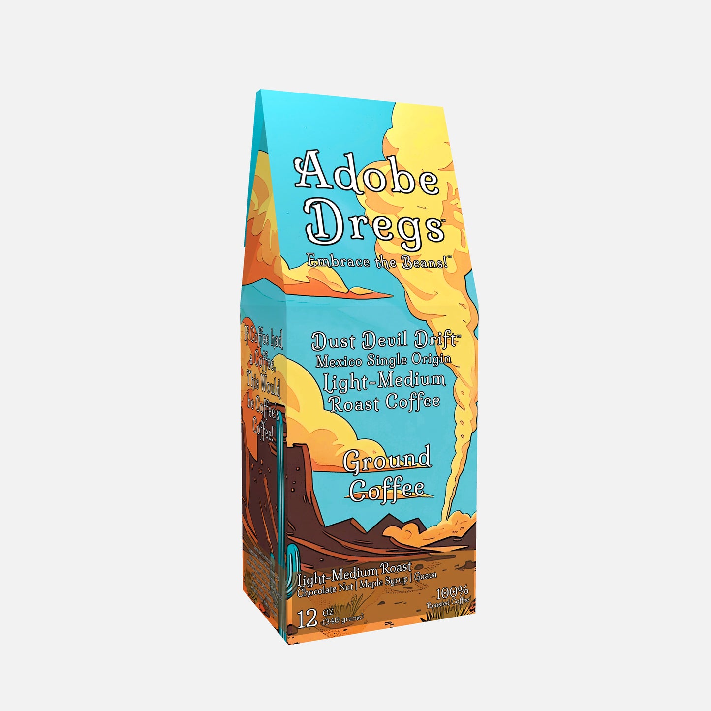 Adobe Dregs™ Dust Devil Drift™ Mexico Single Origin Ground Coffee (Light-Medium Roast)